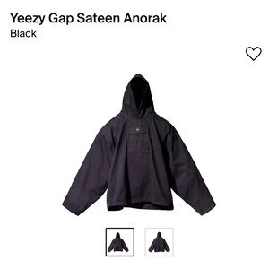 YEEZY Gap Sateen Anorak in Black
